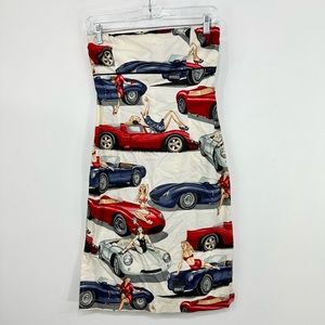 One of a kind! Vintage Car Printed Dress